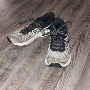 Asics  black white Running Sneakers  FuzeX Lyte  sneakers  Sz 7.5  EUC